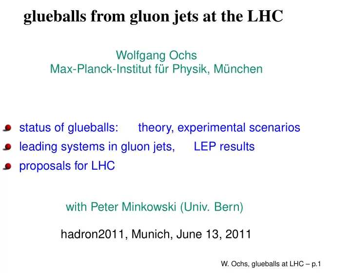 glueballs from gluon jets at the lhc