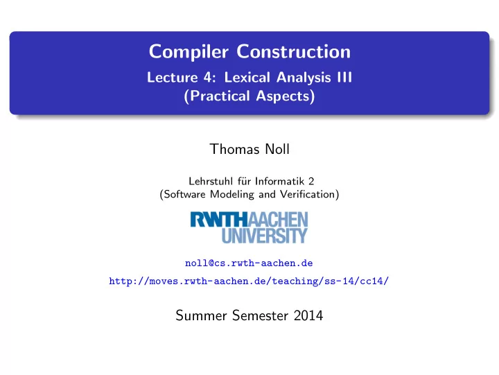 compiler construction