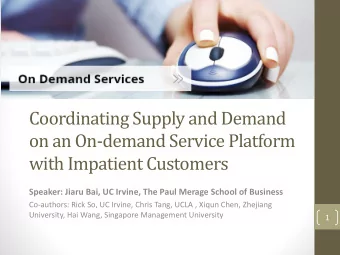 Coordinating Supply and Demand  on an On-demand Service Platform  with Impatient Customers