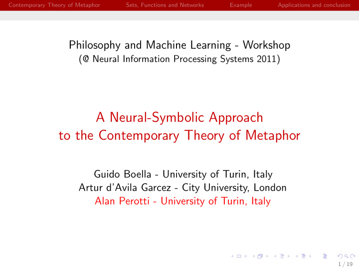 a neural symbolic approach to the contemporary theory of
