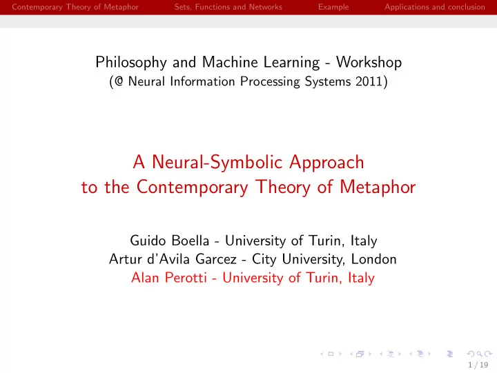 a neural symbolic approach to the contemporary theory of