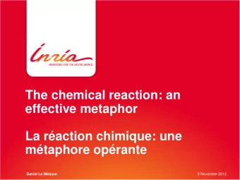 effective metaphor  La raction chimique: une  mtaphore oprante  Daniel Le Mtayer  9