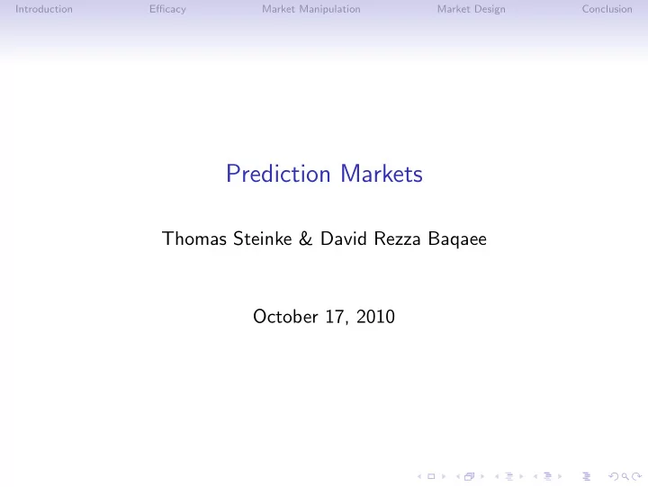 prediction markets