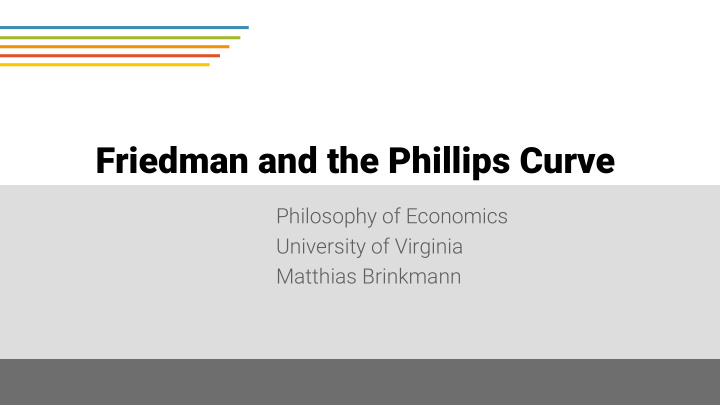 friedman and the phillips curve