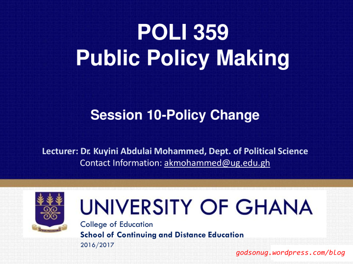 poli 359 public policy making