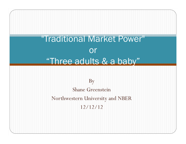 traditional market power or three adults a baby
