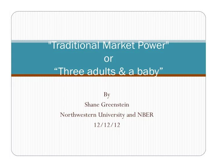 traditional market power or three adults a baby