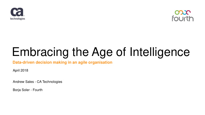 embracing the age of intelligence