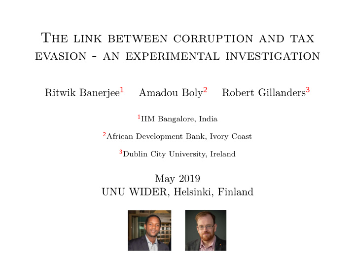 the link between corruption and tax evasion an
