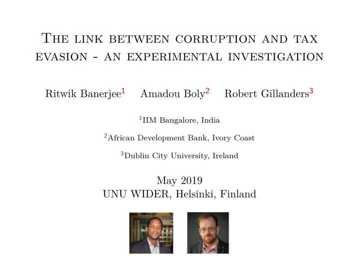 the link between corruption and tax evasion an