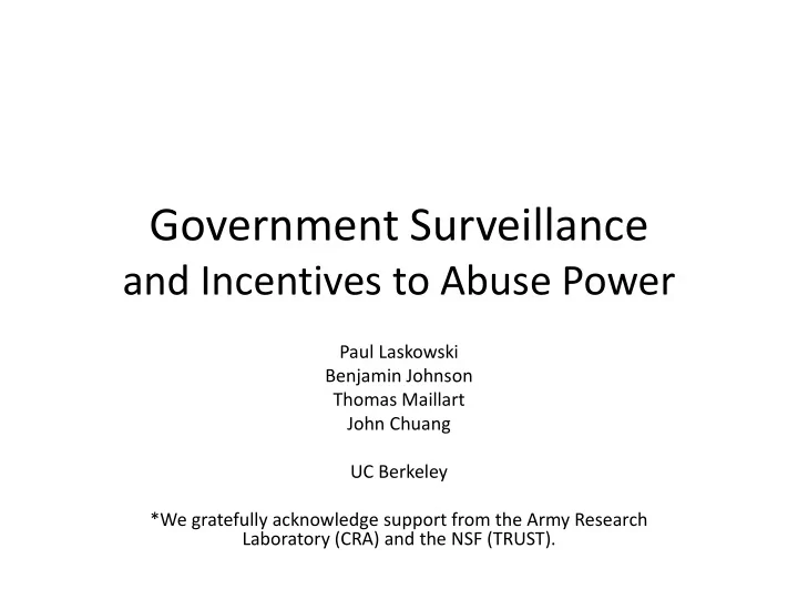 government surveillance
