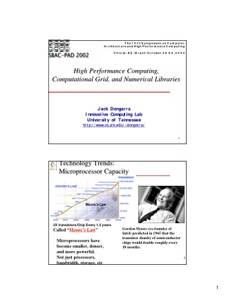 High Performance Computing,  High Performance Computing,  Computational Grid, and Numerical