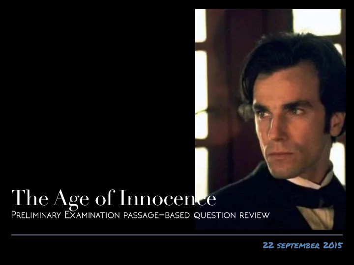 the age of innocence
