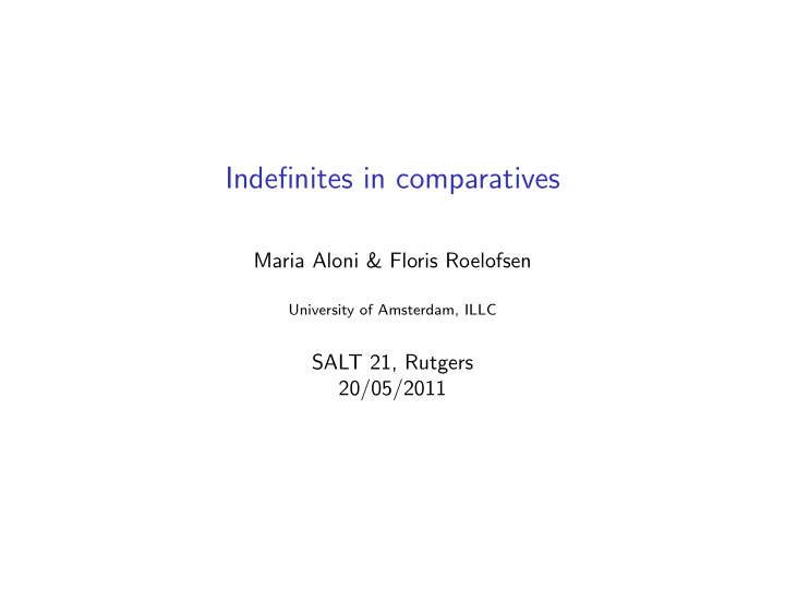 indefinites in comparatives
