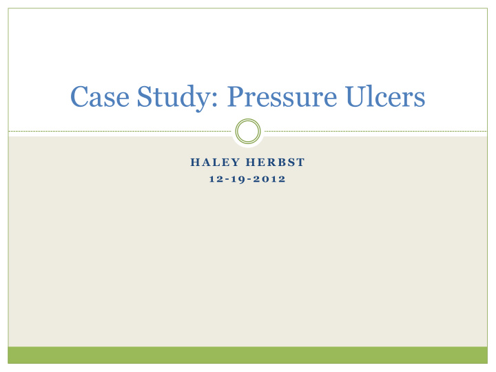 case study pressure ulcers