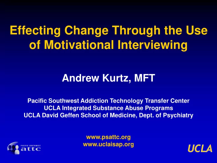 of motivational interviewing
