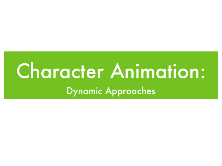 character animation