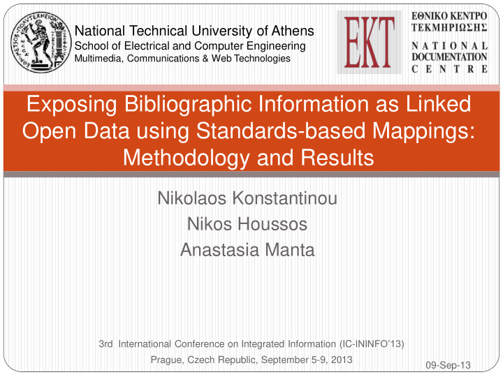 exposing bibliographic information as linked open data