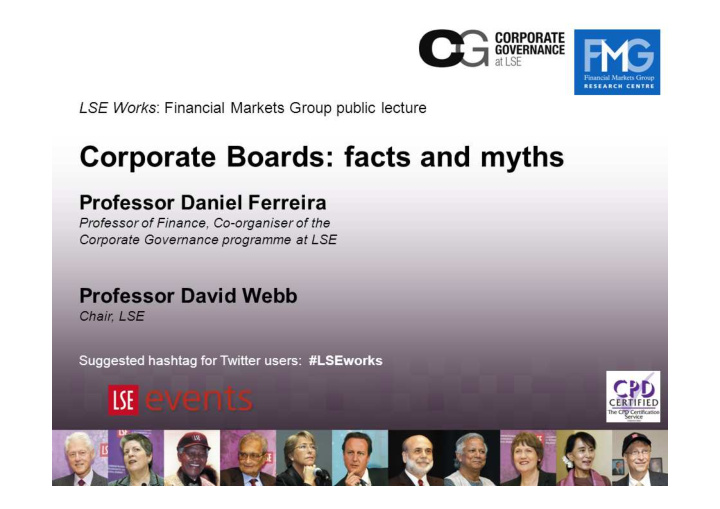 corporate boards facts and myths