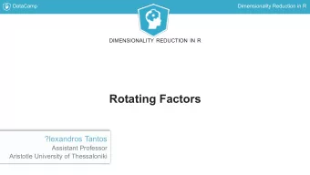 Rotating Factors  ?lexandros Tantos  Assistant Professor  Aristotle University of Thessaloniki