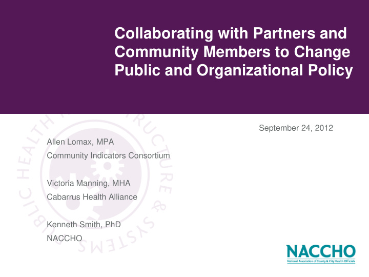 collaborating with partners and
