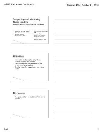 APNA 30th Annual Conference  Session 3044: October 21, 2016  Avni Cirpili, RN, DNP, NEA-BC