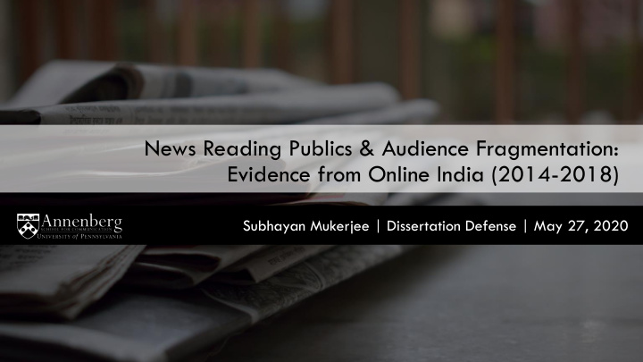 news reading publics audience fragmentation evidence from
