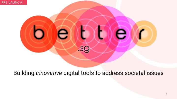 building innovative digital tools to address societal