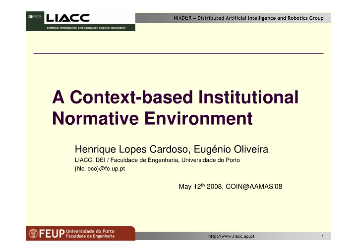 a context based institutional normative environment