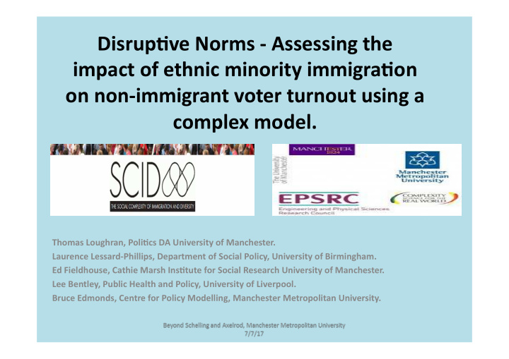 disrup ve norms assessing the impact of ethnic minority