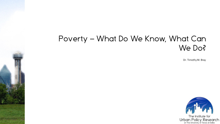poverty what do we know what can we do