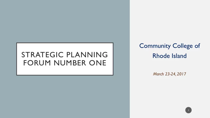 strategic planning
