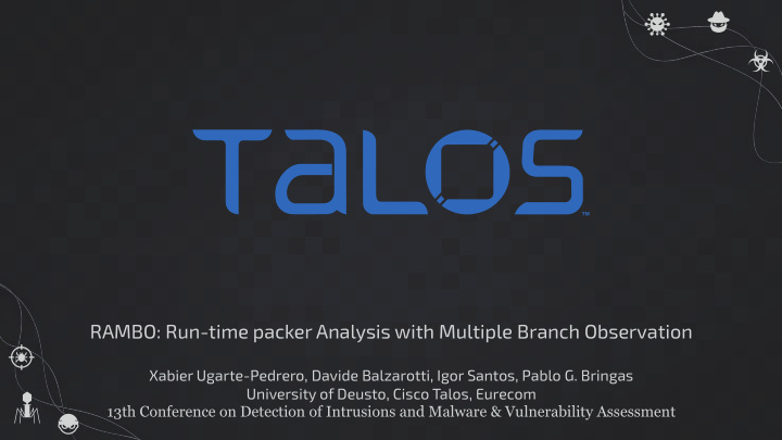 rambo run time packer analysis with multiple branch