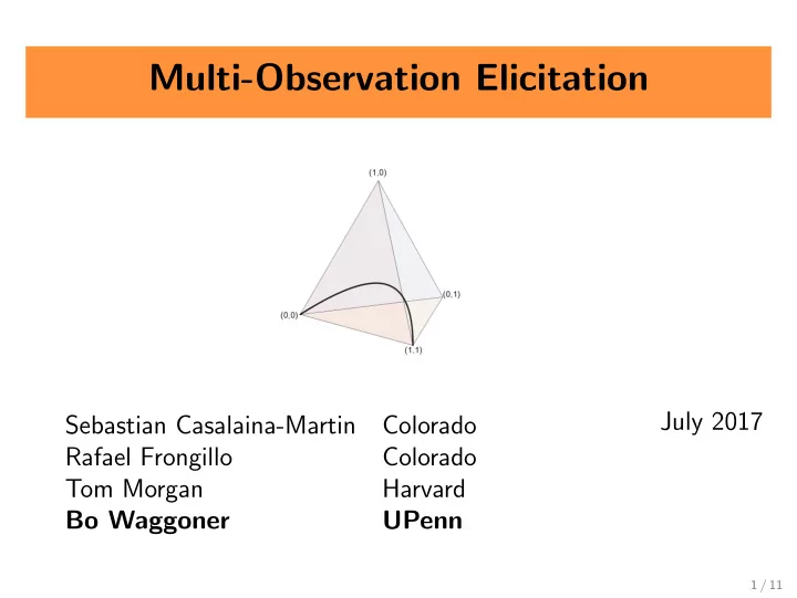 multi observation elicitation