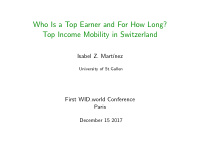 who is a top earner and for how long top income mobility