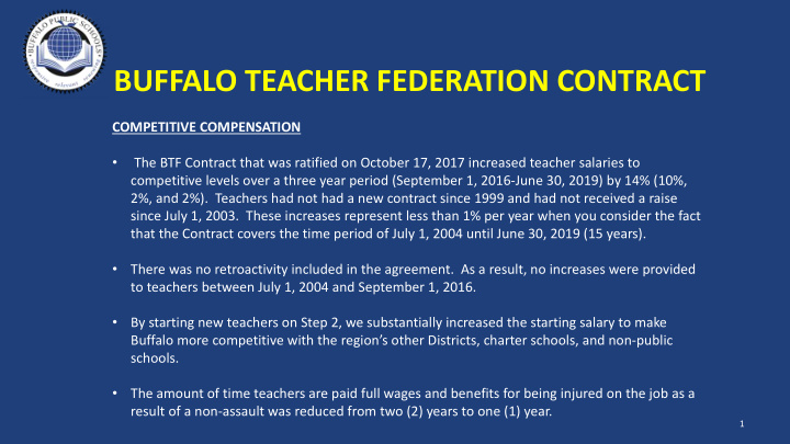 buffalo teacher federation contract