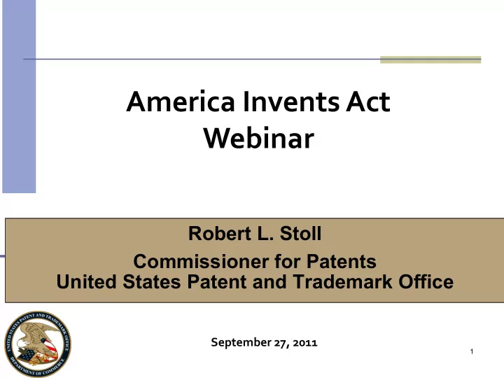 america invents act webinar