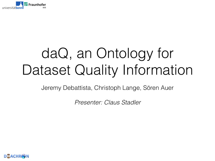 daq an ontology for