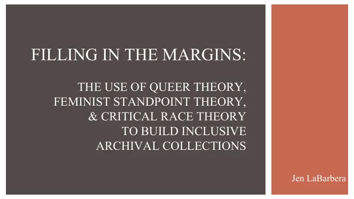 filling in the margins