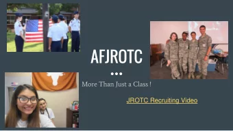 AFJROTC  More Than Just a Class !  JROTC Recruiting Video  Why Join AFJROTC? A YouTube Sensation