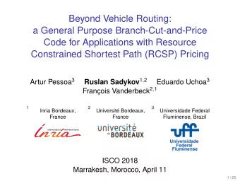 Beyond Vehicle Routing:  a General Purpose Branch-Cut-and-Price  Code for Applications with