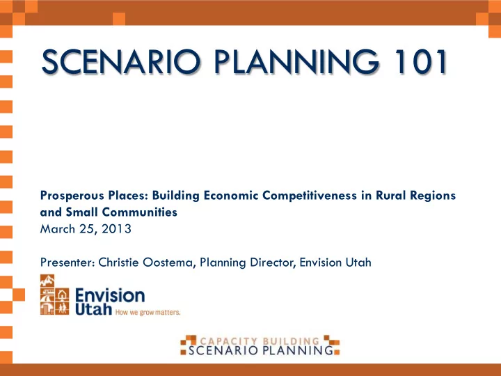 scenario planning 101