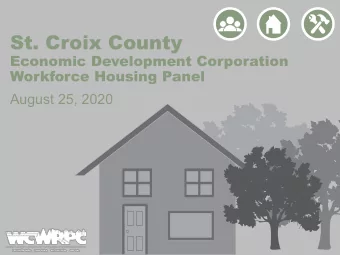 St. Croix County  Economic Development Corporation  Workforce Housing Panel  August 25, 2020