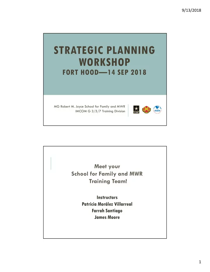 strategic planning workshop