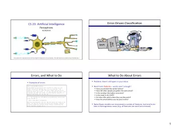 Errors,  and  What  to  Do    What  to  Do  About  Errors