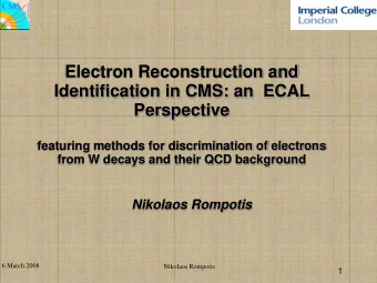 Electron Reconstruction and  Identification in CMS: an  ECAL  Perspective  featuring methods for