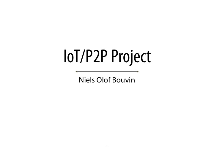 iot p2p project