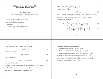 N  1  N  1   IV     x i  y i s i z i s i z i  (2)  3. Imputation i  1