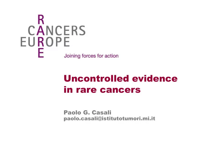 uncontrolled evidence