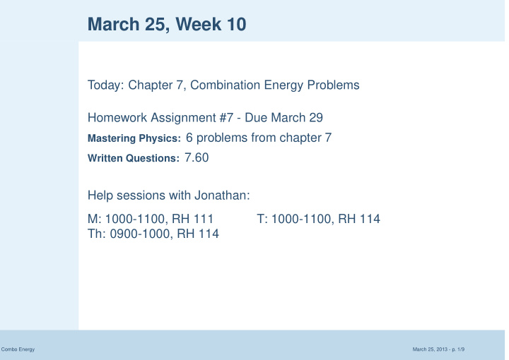 march 25 week 10